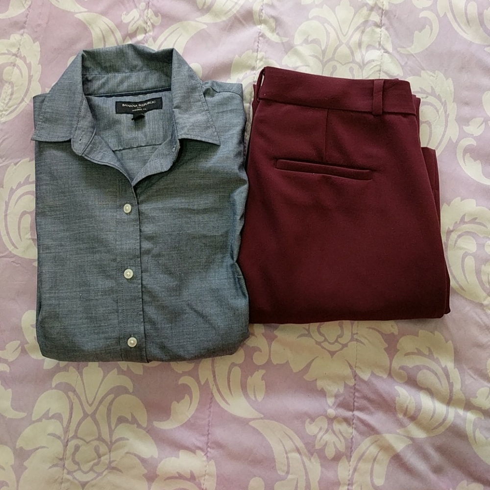 Burgundy pants